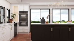 Moldura de Gabinete de Cocina Estilo Shaker con Vinoteca, Protector de Pared de Granito, Diseño Impermeable - Product Image 4