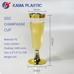 Eco-Friendly BPA-Free <strong>Clear</strong> Plastic <strong>Champagne</strong> <strong>Flutes</strong> - Disposable &amp; Reusable Stemmed Cups For Weddings, Home, Hotels - Product Image 6