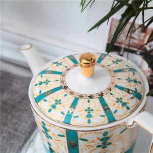 Wholesale 15-Piece Royal Western Home Decor Ceramic <b>Coffee</b> & <b>Tea</b> <b>Set</b> Gold Handle - Product Image 3