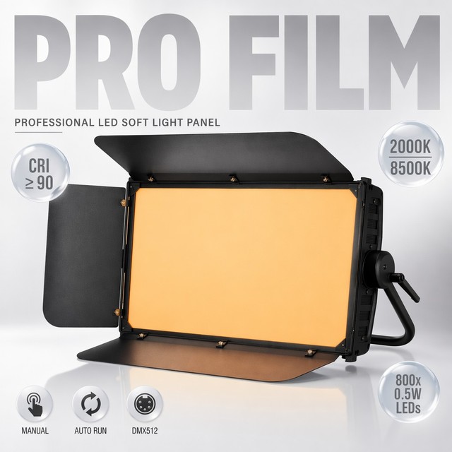 Professional LED Soft Light Panel CRI 90 2000K-8500K Adjustable CCT 800x LEDs Film Photography Video Studio Show Lighting