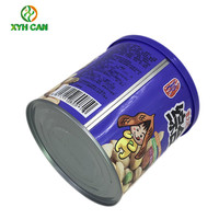 Boîte métallique écologique pour noix, emballage en noix d'arachide, étain vide coloré brillant de qualité alimentaire pour bougie, cadeau, bonbon