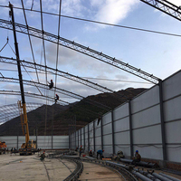 Faible coût moderne simple grande portée préfabriquée de bâtiment en acier léger entrepôt conception