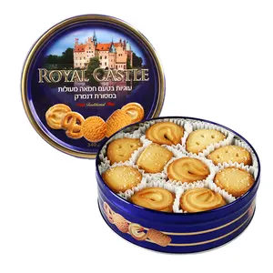Premium cookies in tins 340g imported milk sweet custom cream wholesale egg butter biscuit