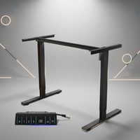 Bureau debout électrique ergonomique moderne en acier, double usage pliable/extensible, fonctionnalités modulaires pour la maison, le bureau et la chambre