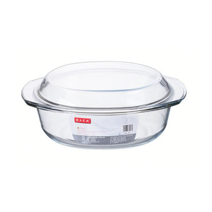 Plat de Cuisson Hxglass Grande Vente Plat à Rôtir en Verre Ovale Rond pour <span class=keywords><strong>Poisson</strong></span> 1,6L 3,5L Plat de Cuisson en Verre Trempé <span class=keywords><strong>Cocotte</strong></span> avec Couvercle - Product Image 6