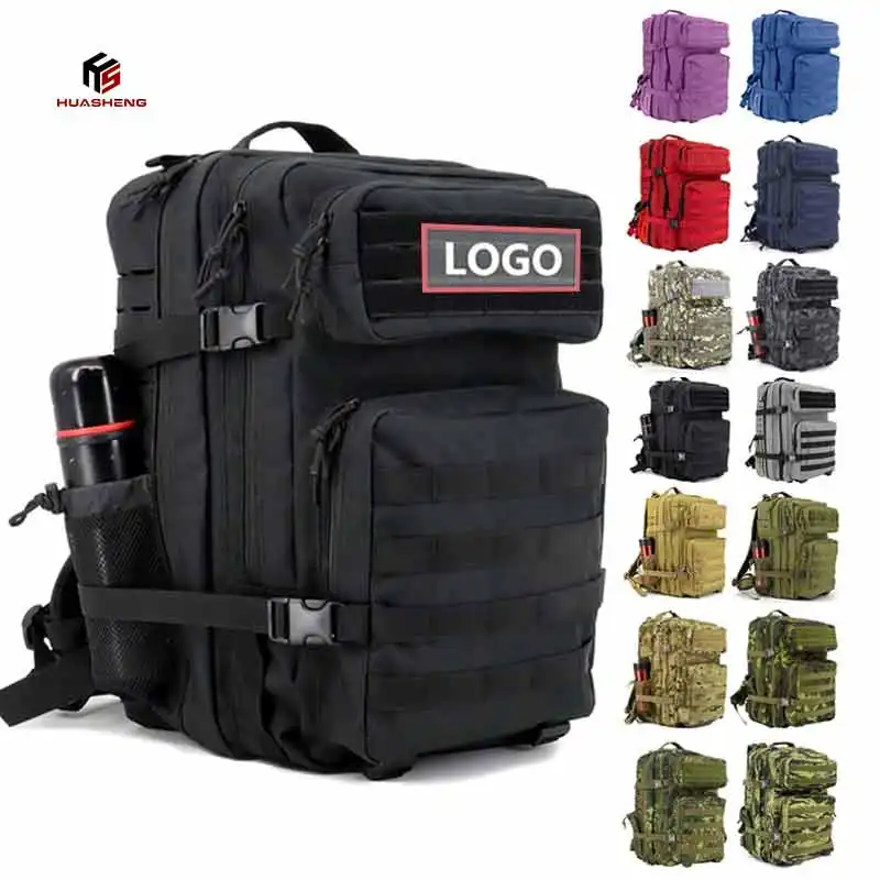 Outdoor Tactical Backpack Custom 45L Outdoor Assault Pack Fitness Gym Sports Backpack Molle Tactical Backpack