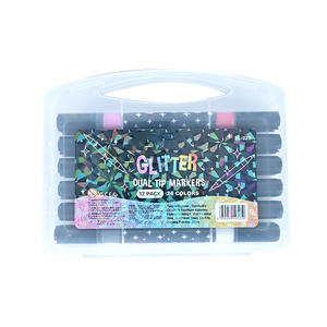 Ensemble de marqueurs à paillettes métalliques à double embout, 12, 24, 36, 48 couleurs, pour le journaling, l'art, le dessin, l'écriture - Product Image 1