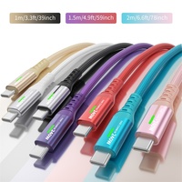 Cable USB C a USB C de 240W, PD 3.1, Carga Rápida, Trenzado, con Indicador LED, 1M 1.5M 2M, para Laptop, Smartphone, Tablet