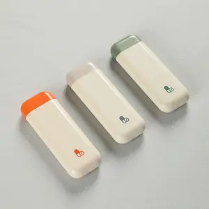 Caja de medicina portátil personalizada de un día, mini pastillero de viaje de tres rejillas