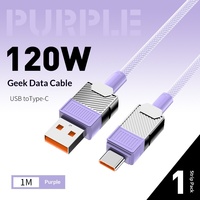 Cable de Datos de Carga Rápida Tipo-C con Conectores USB-A y Tipo-C, Material Tejido para Teléfonos Móviles - Transferencia de Datos