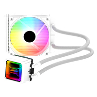 Ventilateur de refroidissement pour ordinateur de bureau, refroidisseur de processeur à eau intégré ARGB 120*120*25mm avec affichage RGB vibrant