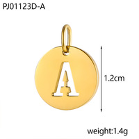 Pendentifs en acier inoxydable de mode en gros, pendentifs creux en forme de lettre A-Z pour la fabrication de bijoux