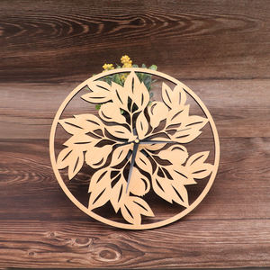 Lazer kesim kontrplak saat ahşap bambu saat tasarımı - Product Image 3