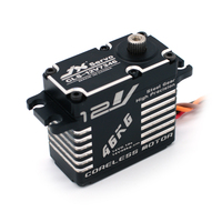 Servomoteur CLS-12V7346 JX sans noyau, haute précision, engrenages en acier, 73g, 12V, 180 degrés, coque en aluminium CNC, métal, pour pièces d'avion RC