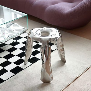 Tabourets en acier inoxydable personnalisés, design <span class=keywords><strong>original</strong></span>, style personnalisé unique, exposition de salle à manger pour bureau à domicile - Product Image 5