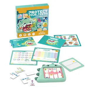 4 a 8 anos jogo de tabuleiro educacional proteger seus dentes jogos plásticos para crianças