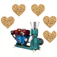 Petite machine à granulés de nourriture pour animaux diesel, type Yemen 125, 25-50 kg/h, pour les exploitations agricoles familiales, directement de l'usine