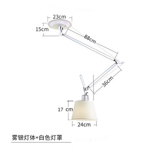 โคมไฟแขวนแบบสวิงอาร์ม โทโลเมโอ สไตล์อินดัสเทรียล-โมเดิร์น เรียบง่าย เหมาะสำหรับห้องอ่านหนังสือ ห้องนอน/สตูดิโอ แสงวอร์มไวท์ ติดตั้งง่าย เหมาะสำหรับร้านอาหาร - Product Image 6