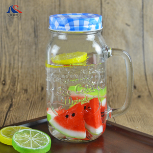Vasos <span class=keywords><strong>de</strong></span> <span class=keywords><strong>Vidrio</strong></span> Mason <span class=keywords><strong>de</strong></span> 25 Onzas con Grabado Impecable para Smoothies, Bebidas Frías y Calientes, Aptos para Bares y KTV - Product Image 1