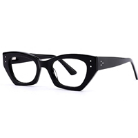 HS6106 Monturas Ópticas de Lectura para Mujer, Hechas a Mano, de Acetato, con Diseño de Mariposa Pequeña y Estampado de Remaches, con Bisagra de Resorte, de Moda