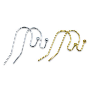 Copper Earring Hooks With Clear <b>Backs</b> For Jewelry Making 2.0 Ball Hook Set <b>Drop</b> Shape U Shape Findings Accessories - Product Image 5