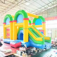 Parc de trampoline à thème de videur de château gonflable commercial grand toboggan de trampoline gonflable en gros pour enfants et adultes