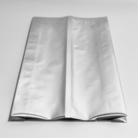 Sachet Doypack en aluminium argenté, scellage central, qualité alimentaire, thermoscellable, avec soufflet latéral pour biscuits, avec valve pour produits alimentaires