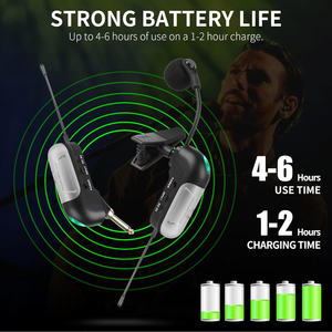 XTUGA KX821 Système de Microphone Sans Fil pour Saxophone, Cardioïde Anti-Bruit Léger à Clipser pour Guitare Saxophone Trompette - Product Image 4