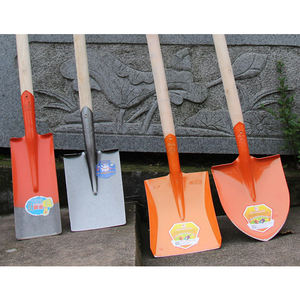 Herramientas agrícolas de jardinería al por mayor, pala agrícola de boca redondeada a mano de acero metálico grande con mango de madera - Product Image 5