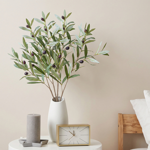 Ramo d'Ulivo Artificiale 85cm con <span class=keywords><strong>3</strong></span> Rami, Effetto Realistico con Frutti e Foglie d'Ulivo per Decorazioni Matrimoniali e Casa - Product Image 1