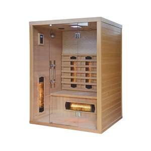Salle de sauna infrarouge lointain 2 personnes Sauna infrarouge intérieur en <span class=keywords><strong>bois</strong></span> - Product Image 2