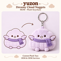 Porte-clés en peluche familial Nuage Poussin Maman Papa Fille Fils, breloque de sac, cadeau d'anniversaire, pendentif en peluche