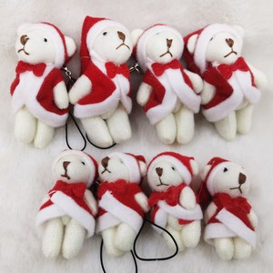 ตุ๊กตาหมีคริสต์มาส ตุ๊กตาหมีเท็ดดี้ ผ้าพลัฌ PP Cotton บรรเทาความเครียด ขนาด 4.5 ซม. ของขวัญแต่งงาน กล่องของขวัญ อุปกรณ์เสริม คริสต์มาส ซักได้ - Product Image 3