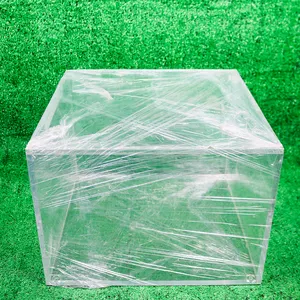 Boîte en acrylique avec couvercle, Cube d'affichage couleur personnalisée, de haute qualité, vente en gros, 10 unités