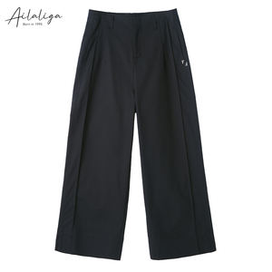 AILAILIGA <span class=keywords><strong>Pantalon</strong></span> large et droit pour femme, couleur unie, légèrement extensible, confortable et polyvalent, de haute qualité, personnalisable OEM - Product Image 3