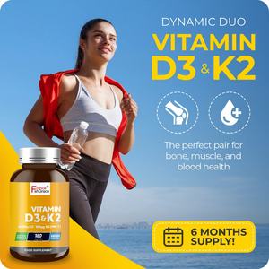 Cápsulas Premium de Vitamina D3 K2, Favorecen la Salud Digestiva para Mujeres y Hombres, 180 Cápsulas, Suplemento Vitamínico - Product Image 4