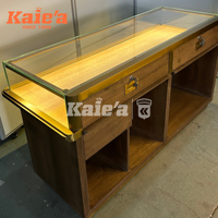 Vitrine de Luxe Haut de Gamme en Verre Trempé pour Bijoux, Meuble de Présentation de Magasin, Comptoir de Vitrine, Cadre de Meuble, Présentoir