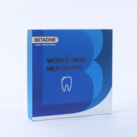Coffret Cadeau Personnalisé de Bain de Bouche pour la Journée Mondiale de la Santé Bucco-Dentaire – Kit de Soins Bucco-Dentaires à la Povidone-Iodée, Boîte Rigide en Deux Pièces avec Insert en Carton