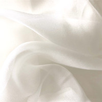 Tissu en mousseline de soie biologique blanc, lot de 100% étoffe douce décolorée de fabrication chinoise pour peinture à la main