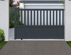 Puerta Principal Retráctil Eléctrica <span class=keywords><strong>de</strong></span> <span class=keywords><strong>Aluminio</strong></span> a <span class=keywords><strong>Precio</strong></span> Económico, Diseño Moderno para Casa, Puerta Corredera Automática para Entrada <span class=keywords><strong>de</strong></span> Vehículos - Product Image 3