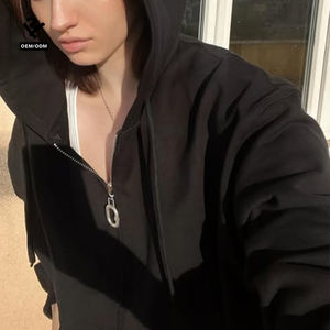 Fabricants de vêtements F5309 Sweats à <span class=keywords><strong>capuche</strong></span> personnalisés <span class=keywords><strong>Sweat</strong></span> à <span class=keywords><strong>capuche</strong></span> pour <span class=keywords><strong>femme</strong></span> <span class=keywords><strong>Sweat</strong></span> à <span class=keywords><strong>capuche</strong></span> zippé en polaire Veste à <span class=keywords><strong>capuche</strong></span> zippée Streetwear - Product Image 2