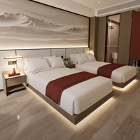 JINYU Factory, vente en gros de lits en bois modernes pour hôtels, ensemble de meubles pour salon et chambre à coucher, mobilier d'hôtel, configuration flexible
