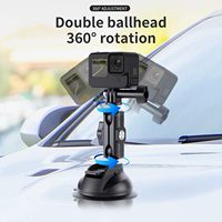 Support de téléphone pour voiture TELESIN avec ventouse pour pare-brise, fenêtre, tableau de bord, bateau, véhicules - Compatible avec les caméras Osmo Insta360