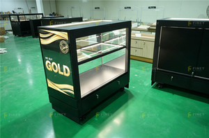 Comptoir d'exposition sur mesure pour bijouterie avec signalétique lumineuse, <span class=keywords><strong>vitrine</strong></span> de vente au détail personnalisée pour acheteurs d'or et magasins de bijoux d'<span class=keywords><strong>occasion</strong></span> - Product Image 5