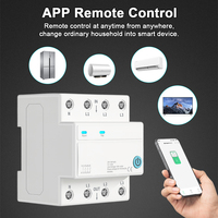 Interruptor Inteligente WIFI, Interruptor Inteligente con Control Remoto, Tipo Riel DIN, Temporizador, Cuenta Regresiva, Funciona con Smart Life