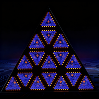 UNOXINE 300W RGBW LED Triangle Lumière de scène Effet rétro Éclairage de piste de danse DMX512 Contrôle IP55 pour DJ Club Party Event