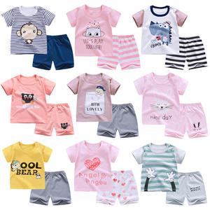 Pijamas de Verano de Manga Corta para Niños, Conjuntos de Ropa para Bebés, Ropa de Dormir Rosa para Bebés - Product Image 3