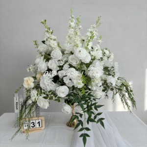 New Arrival Luxury Style balls of white flowers Customized Simulation Silk Floral ball for wedding decoration - Product Image 5