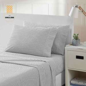 Bán Buôn Tùy Chỉnh Sang Trọng 100% Percale Cotton 4-Mảnh Tấm Ga Giường Đặt Màu Trắng Với Mùa Hè Hiện Đại Dệt Thân Thiện Với Môi <span class=keywords><strong>300TC</strong></span> Thiết Kế Rắn - Product Image 1