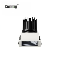 Spot LED encastré carré réglable 2700K-5000K CRI 90 anti-éblouissement pour plafond, angle de faisceau 15/24/36/50 degrés